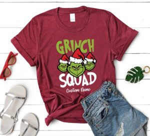 Personalized Grinch Squad Christmas Family Matching Friend Shirt