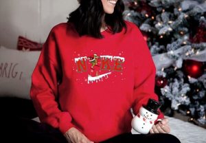 Grinch Christmas Snow Nike Logo Sweatshirt