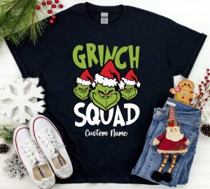 Personalized Grinch Squad Christmas Family Matching Friend Shirt