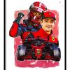 Charles Leclerc Ferrari Art F1 Poster