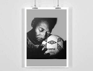 Pele Brazil King Of Football Poster Print