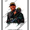 Lewis Hamilton Mercedes F1 Poster