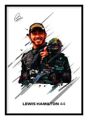 Lewis Hamilton Mercedes F1 Poster