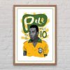 Pele Brazil Football Legends Print Art Poster