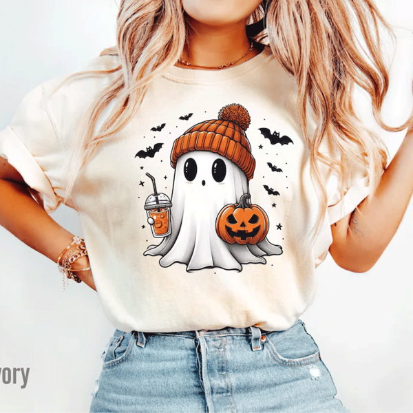 Cute Ghost Shirt, Womens Halloween Shirt