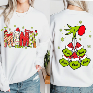 Personalized Grinch Mom Shirt, Custom Grinch Name Shirt