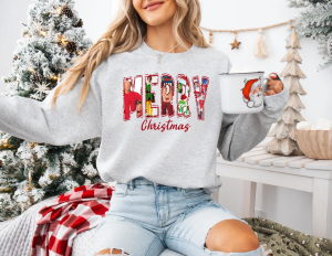 MERRY Christmas 90s Movies Shirt Crewneck Sweatshirt, Christmas Shirt for Movies Lovers