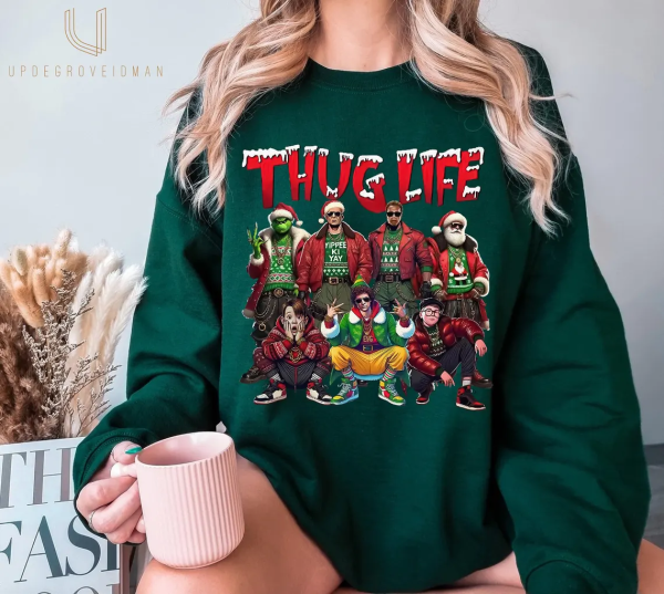 THUGLIFE Christmas Sweatshirt, Christmas Movies Shirt