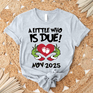 Custom Grinchmas Pregnancy Announcement Shirt