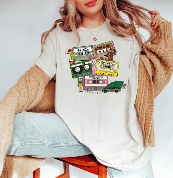 Christmas Movie Tapes Sweatshirt, Cute Christmas Sweater