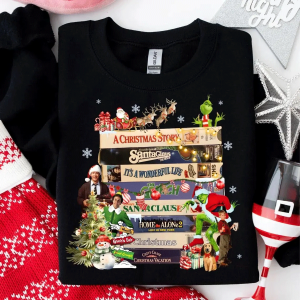 Vintage Christmas VHS Sweatshirts, Retro Christmas Movies T-shirts