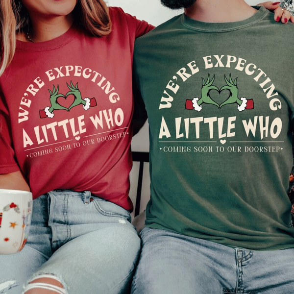 Couple Expecting A Little Who Sweatshirt,  Pregnancy Announcement Shirt