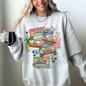 Christmas Movie VSH 90s Sweater, Retro Xmas Sweatshirt, Festive Shirt