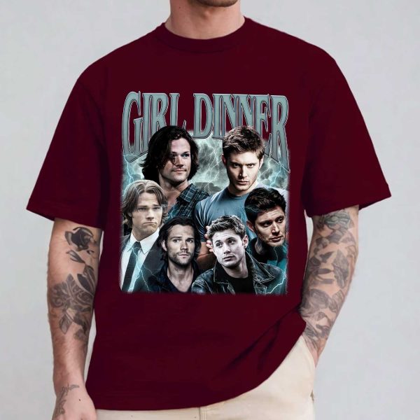 Girl Dinner Sam And Dean Winchester Movies Shirt, Vintage Hot Boy TShirt Sweatshirt Hoodie