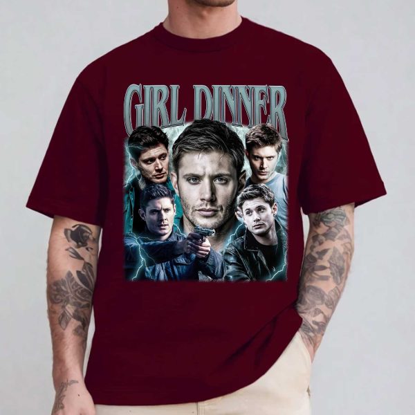 Girl Dinner Dean Winchester Movies Shirt, Vintage Hot Boy TShirt Sweatshirt Hoodie