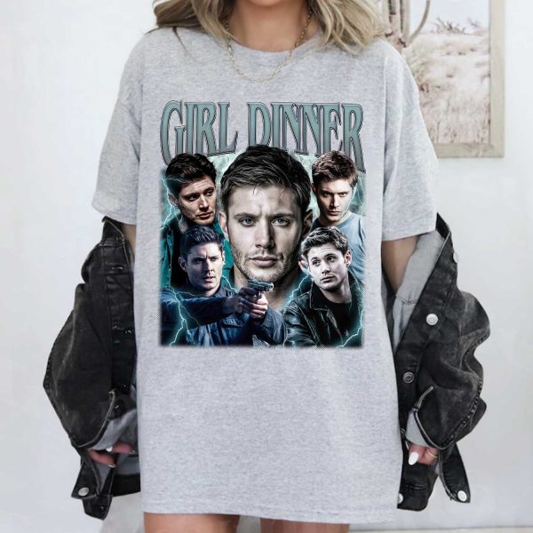 Girl Dinner Dean Winchester Movies Shirt, Vintage Hot Boy TShirt Sweatshirt Hoodie