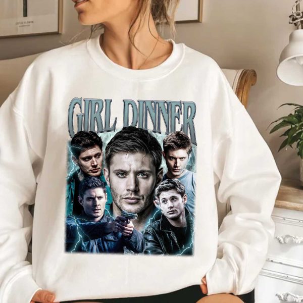 Girl Dinner Dean Winchester Movies Shirt, Vintage Hot Boy TShirt Sweatshirt Hoodie