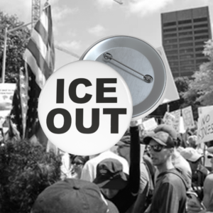 ICE OUT Pin  Botton, USA People Support Pin, Ice Out Pin Buttons